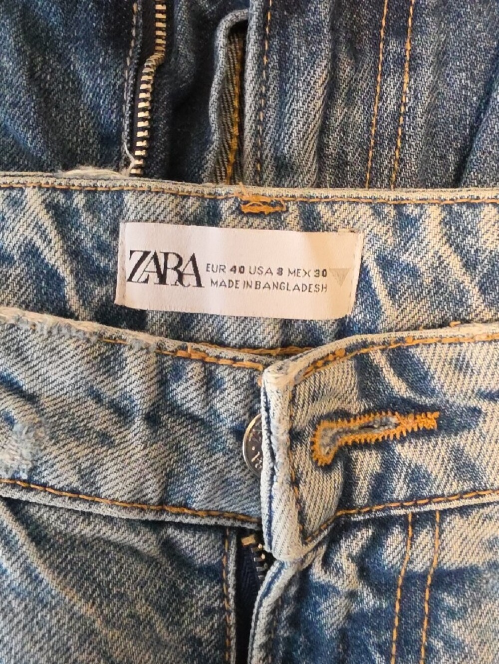 Zara Bundle Light and Dark Blue Denim Shorts - Picture 3 of 8